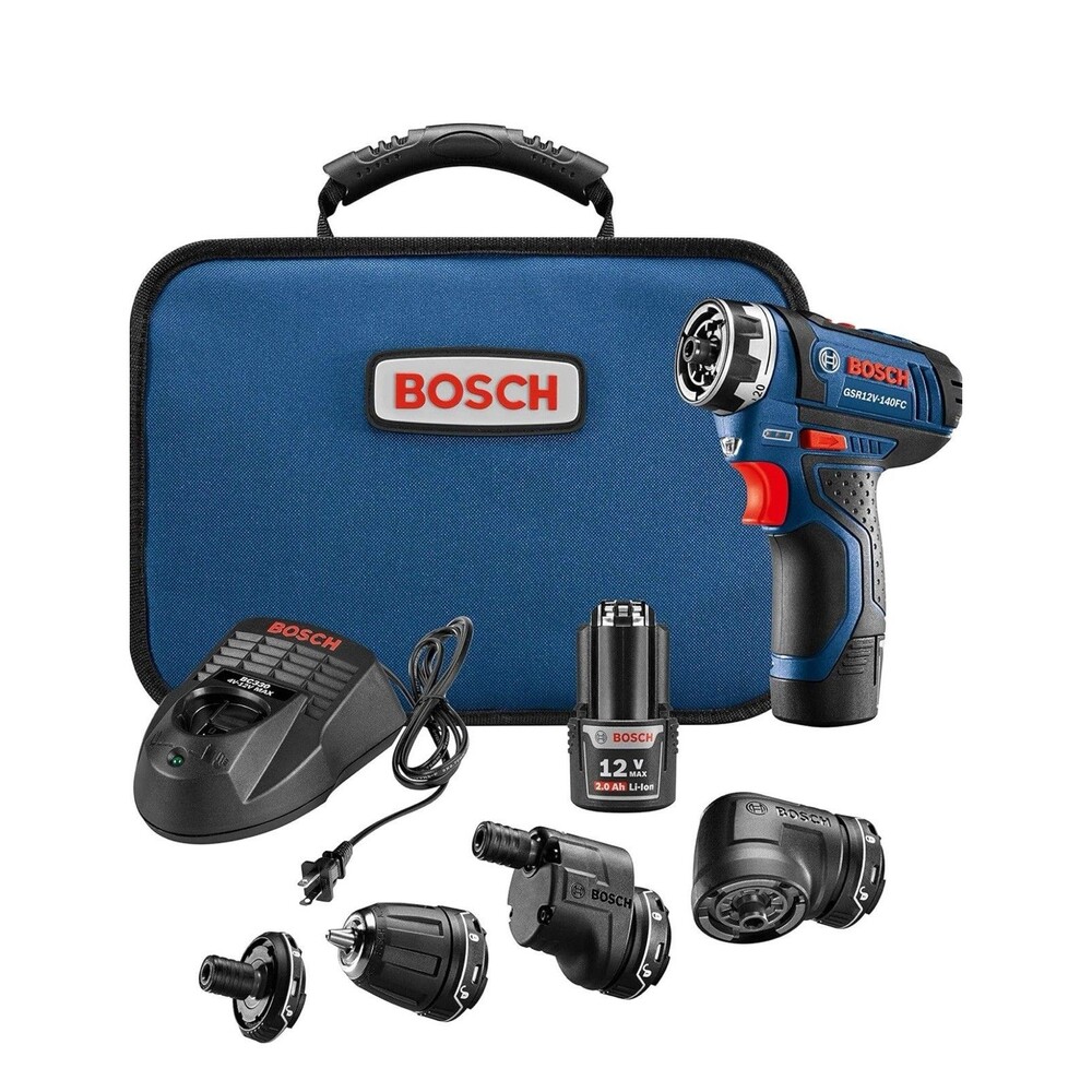 Bosch GSR12V-140FCB22 12V Max Flexiclick 5-In-1 Drill/Driver System